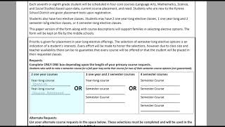 Student Electronic Course Selection Video Tutorial