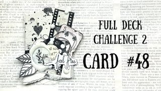 Altered Playing Card Number 48 | Full Deck Challenge 2
