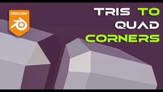 TRIS to QUAD corners in Blender.