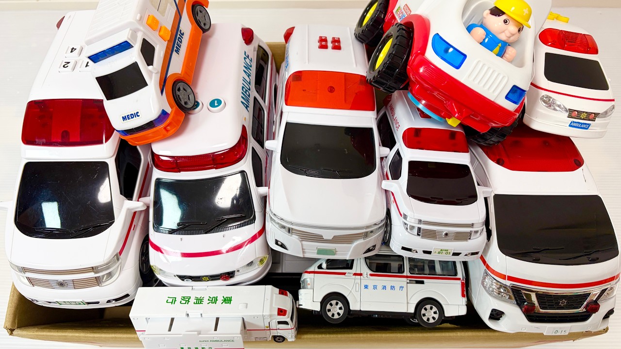 I'll unbox and introduce this ambulance toy car, then have fun