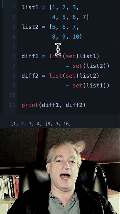 Find difference between 2 Python lists 🐍 #shorts #python - YouTube