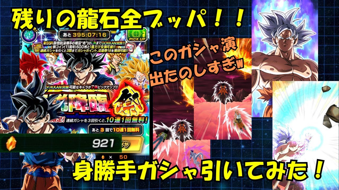 【残り龍石全ブッパ！】身勝手兆し伝説降臨祭引いてみた！#ドッカンバトル #伝説降臨祭 #ドッカンフェス #孫悟空#身勝手の極意 #キラベジ #11周年 #後半 #極限 #超感謝チケット