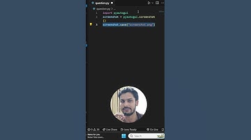 python mini project - Take screenshot using python in 3 lines of code #python