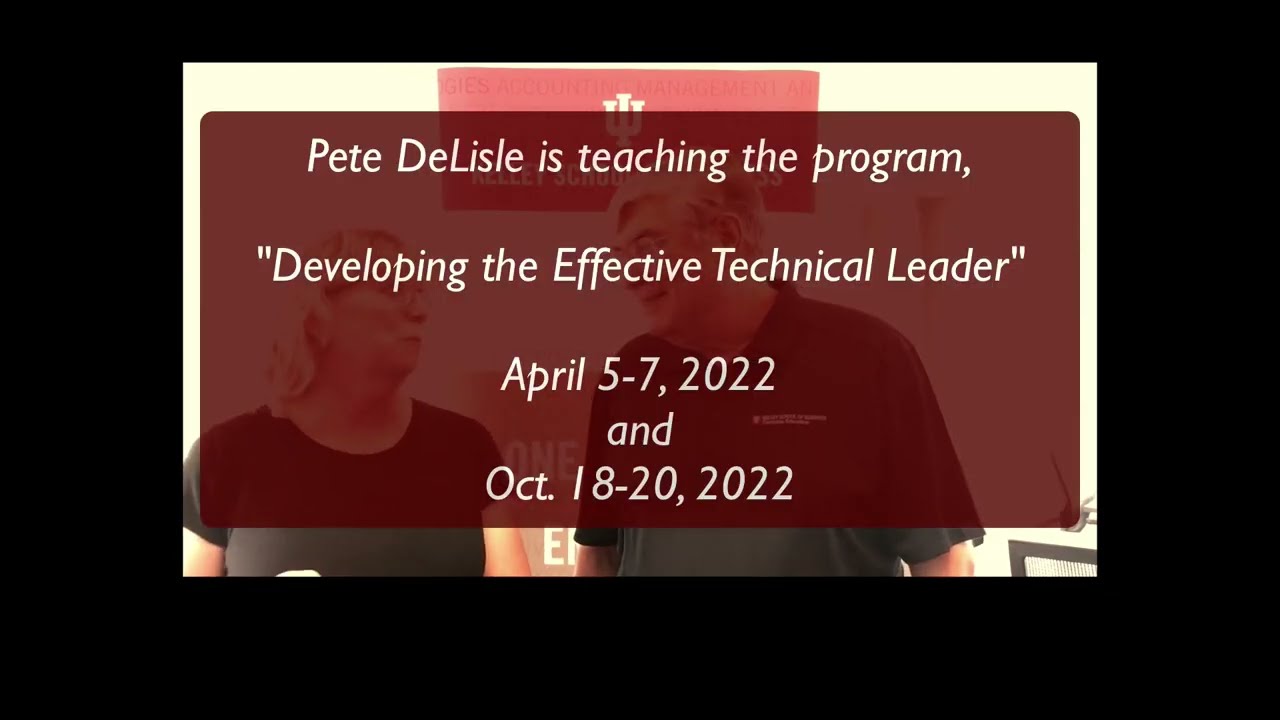 Is Apollo 13 pre-work? Developing the Effective Technical Leader - Program taught by Pete DeLisle