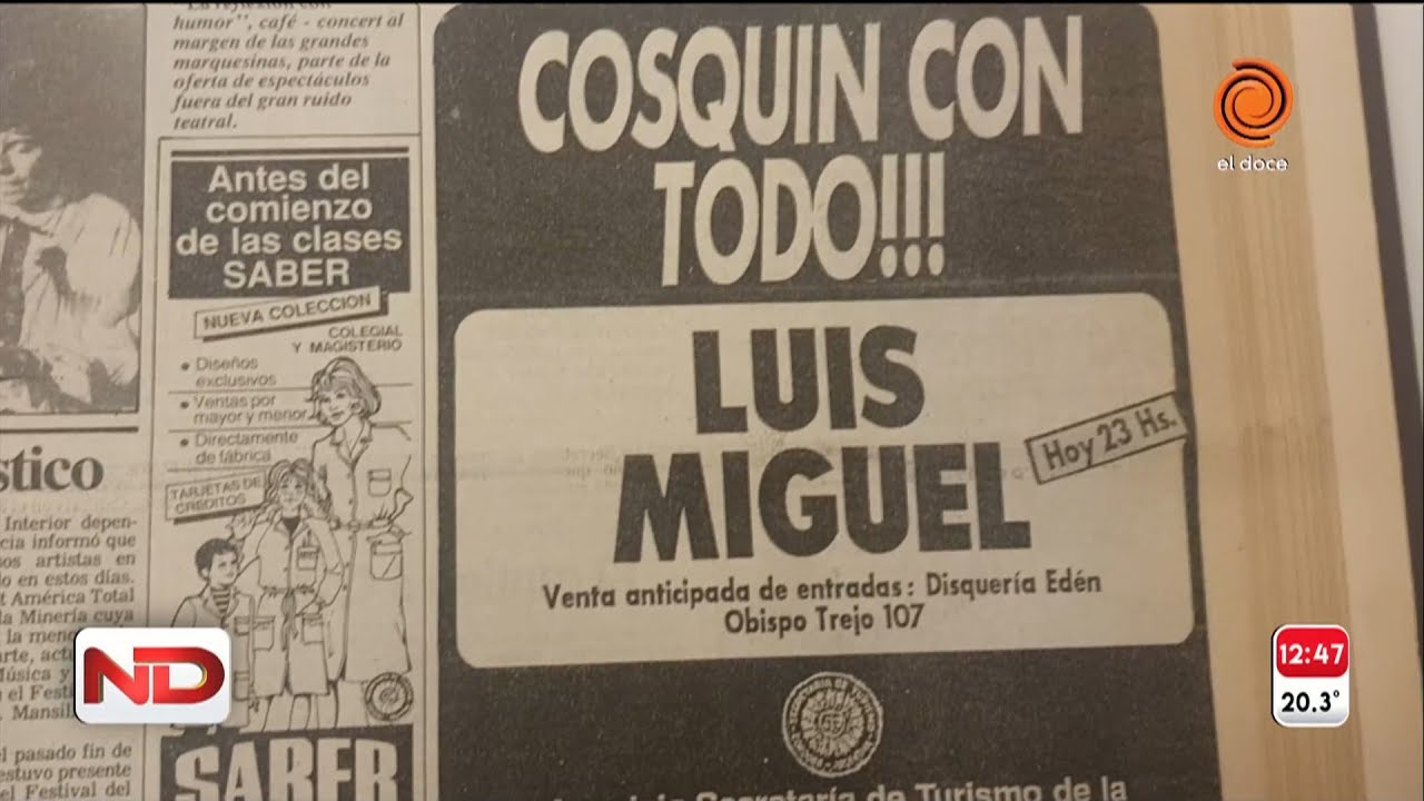 Luis Miguel en Córdoba: Las fans recuerdan su paso por Cosquin en 1989 - YouTube
