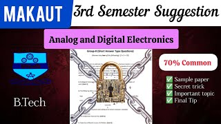 MAKAUT Analog and Digital Electronics 3rd Semester Suggestion #makaut