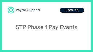Pay Events - Using STP Phase 1