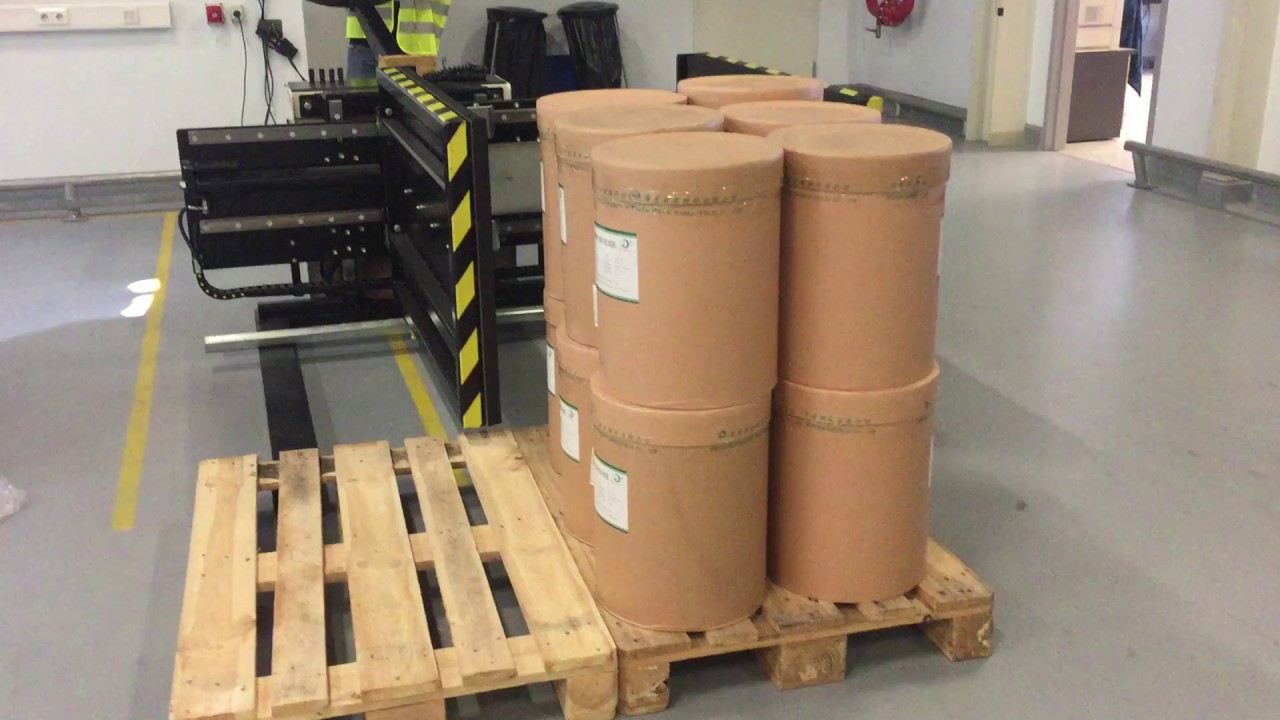 Inversor de palets TOPPY SIDE MOVER (bariles de cartón) YouTube