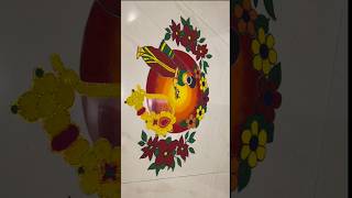 DIY flower Rangoli🌹🌟 #handmade #fyp #diycrafts #rangoli #art #shorts #handmadecraft