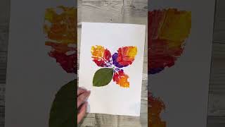 🍃Leaf print butterfly 🦋 This is such a sweet summer/ nature themed craft 💕 #preschoolcrafts #mumlife