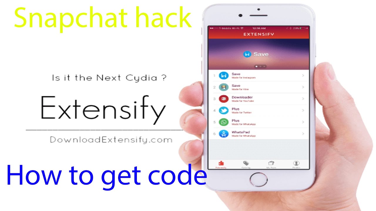 Extensify Plus Giveaway, Snapchat hack without jailbreak