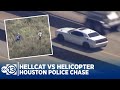 Stolen Dodge Hellcat Outruns Chopper in Houston Police Chase! Driver Almost Makes it