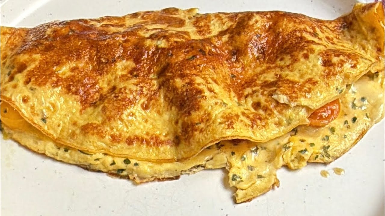 Omelette de queso y tomate cherry | Como guisar los huevos 