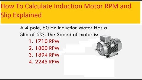 How To Calculate Induction Motor RPM  and motor slip explained with animation