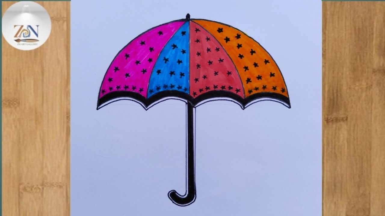 How To Draw A Umbrella Easy Step - Maxresdefault