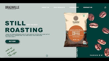 Create this with Html 🔥||Coffee Landing page in Html and Css with an amazing Button|| BRAZAVILLE😍