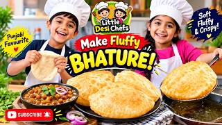 Little Desi Chefs Make Fluffy & Crispy Bhature! 😍🔥 | Easy Punjabi Recipe screenshot 3