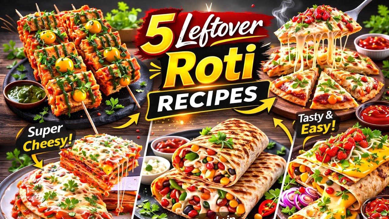 Leftover Roti Snacks 5 Amazing Leftover Roti Recipes | Easy & Tasty Roti Snacks Ideas - YouTube