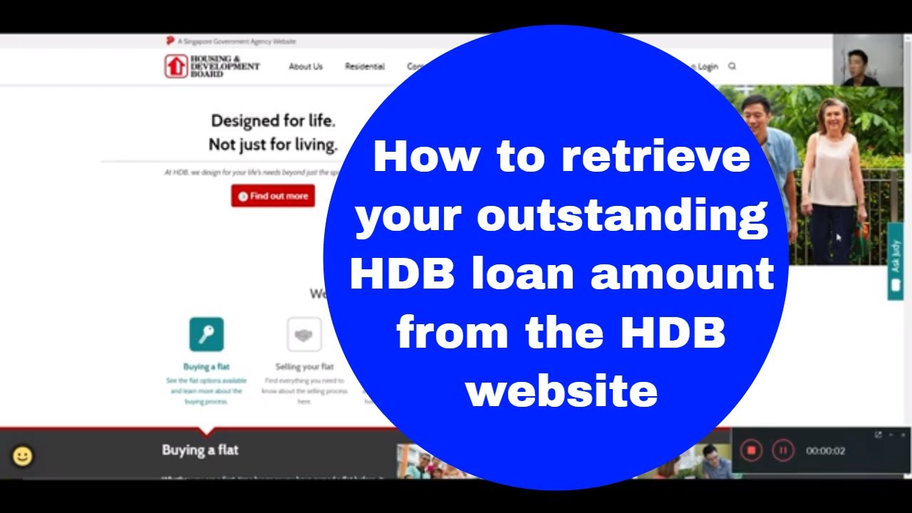 How To Retrieve Your Outstanding Hdb Loan Amount From The Hdb Website Youtube