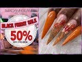 🌺 Long Stilettos Acrylic and Gel Hybrid Nails | Madam Glam Black Friday | First Time