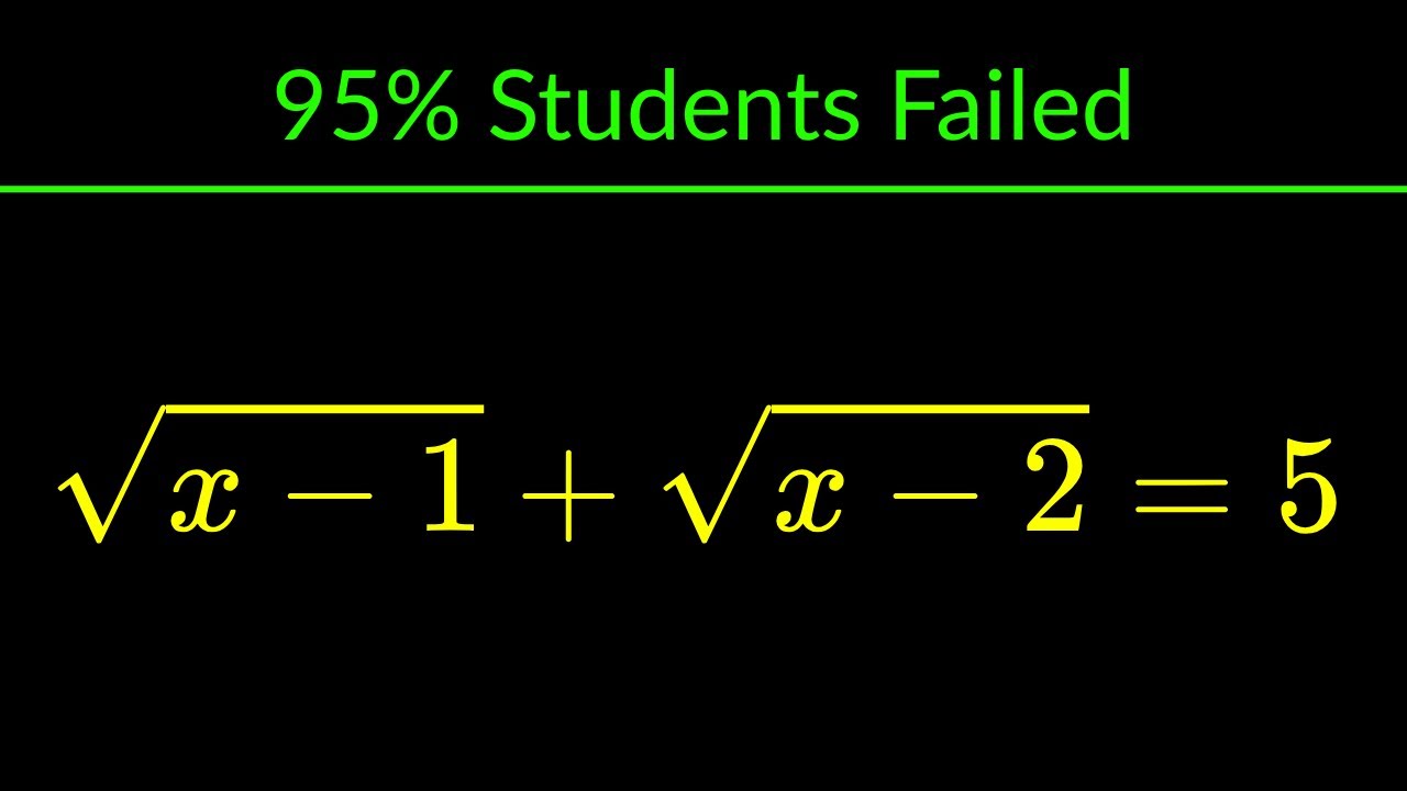 Russia | A Nice Square Root Algebra Problem | Math Olympiad - YouTube