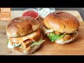 Tawa paneer burger instant burger  5mins recipe  veg burger without patty  bhukkadnumber1