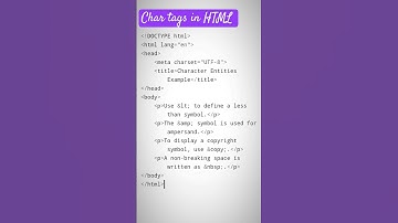 "HTML Character Entities in Action: Display Special Symbols with Ease!"