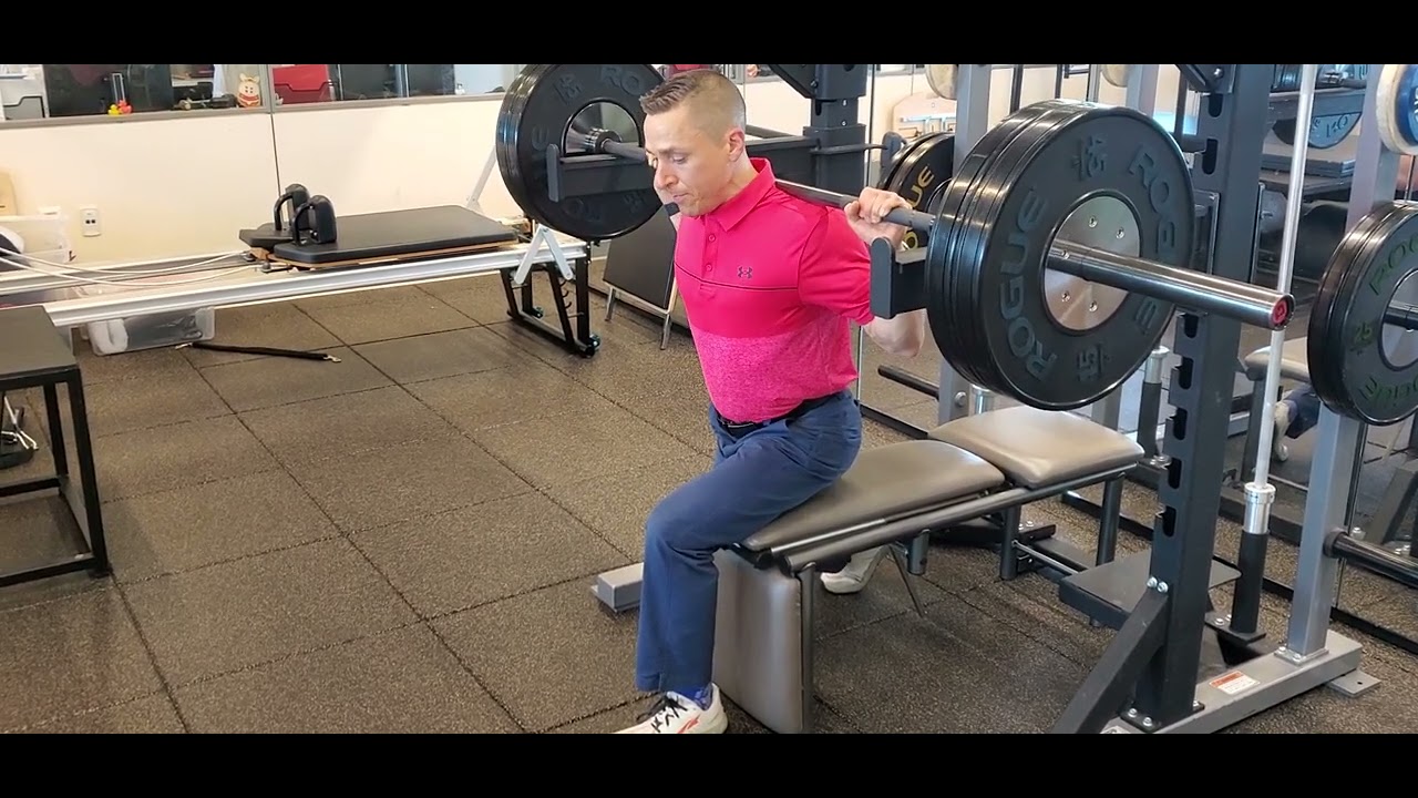 Isometric Barbell Split Squat Exercise - YouTube