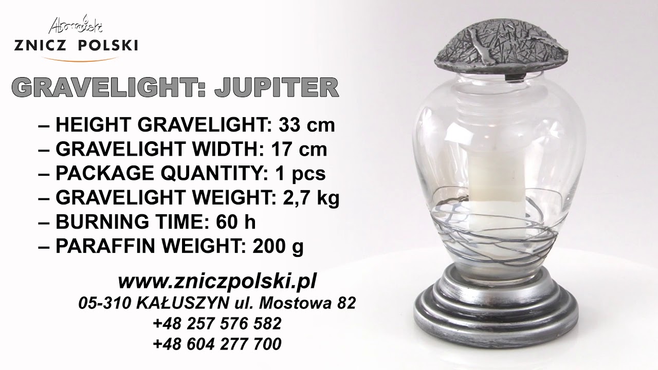 manufacturer of candles and gravelights JUPITER SILVER THE ORIGINAL CANDLE OF THE CEMETERY