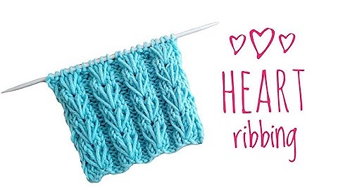 Heart Ribbing knitting pattern | Heart shaped knitting stitch | Knitted flower ridge stitch