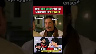 Sensei React on Spraygod after Soul Joker Podcast Statement 🤯 #esports #bgmi #gaming #gameplay