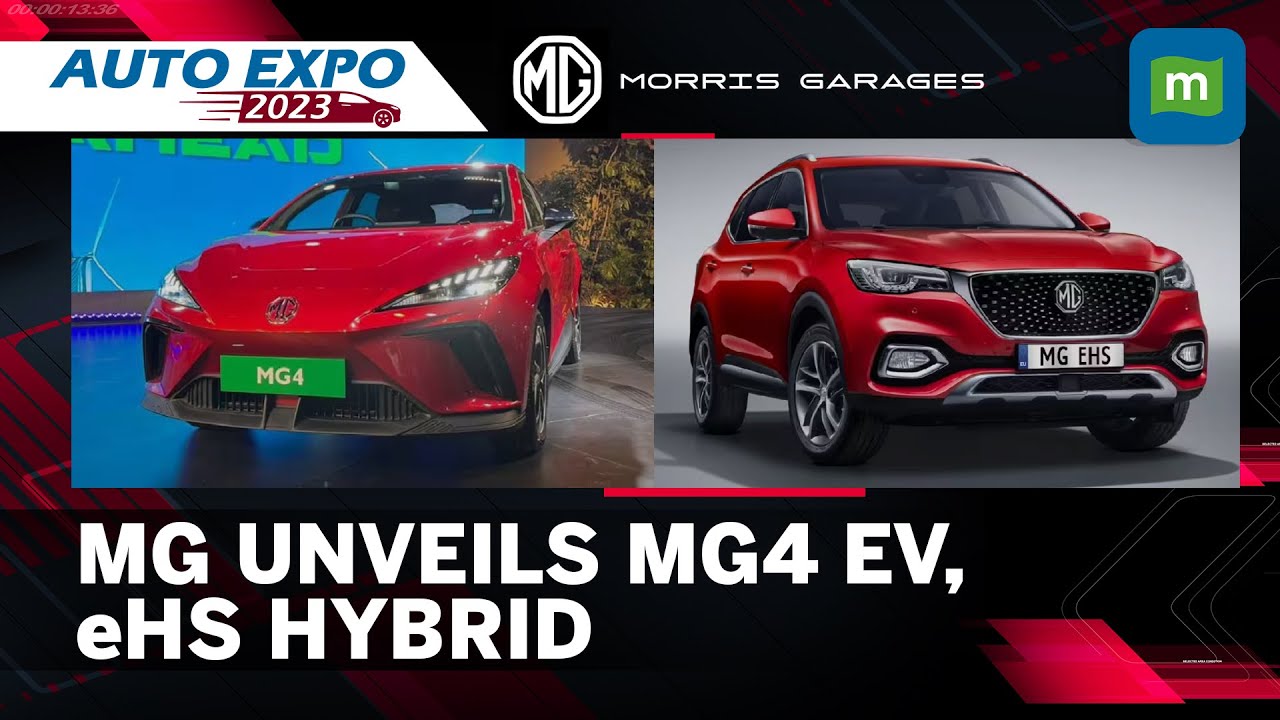 Auto Expo 2023 MG Unveils MG4 EV, eHS PlugIn Hybrid For India Ground Report YouTube