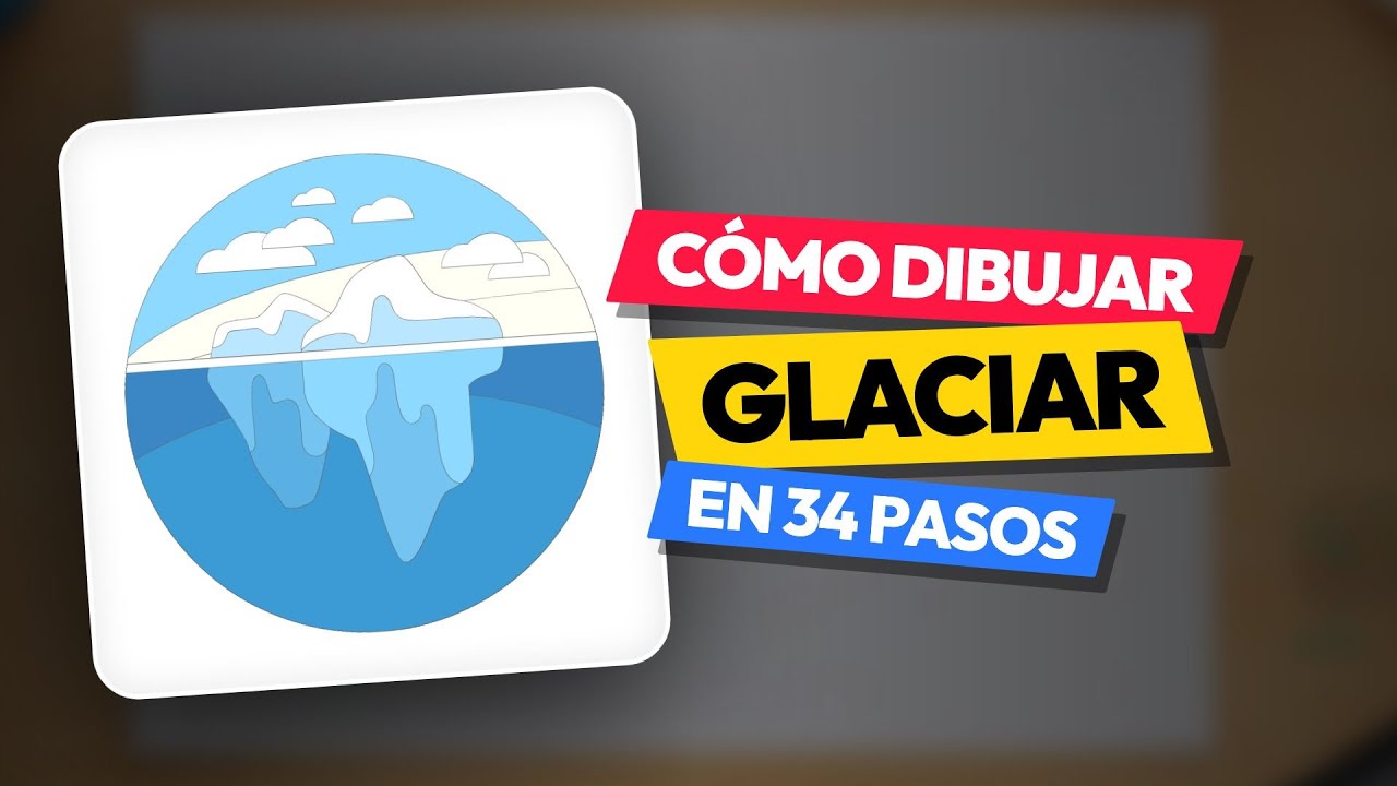🧊 Cómo dibujar un glaciar paso a paso | Tutorial completo y majestuoso