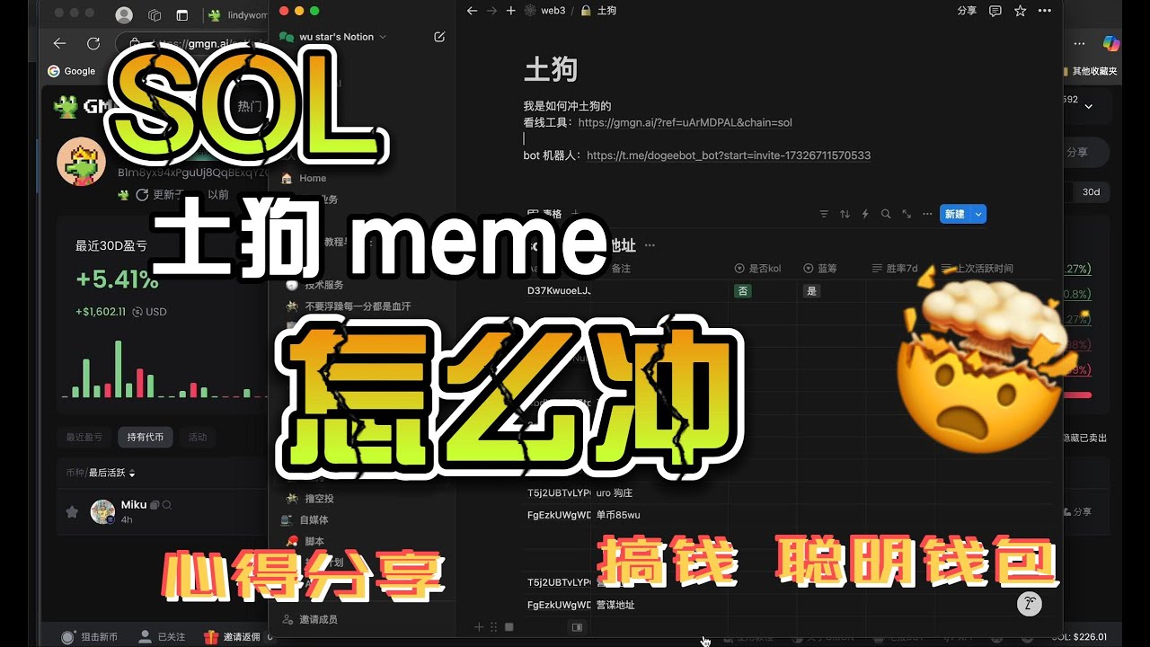 最近一个月我是如何冲sol上的土狗meme#crypto - YouTube