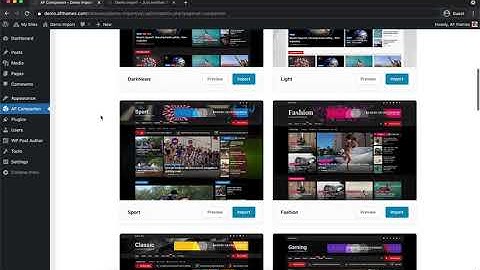 DarkNews - One Click Demo Import Options | The Advanced Dark WordPress Theme