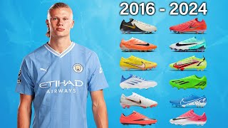 Erling Haaland 2024 - The Evolution of Football Boots 2016 - 2024