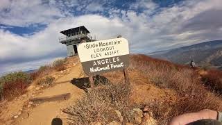 Hiking to Slide Mountain Lookout, Angeles National Forest, 4,631'