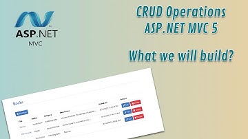 [Arabic] CRUD Operations ASP Net MVC 5 - 2 What we will build?
