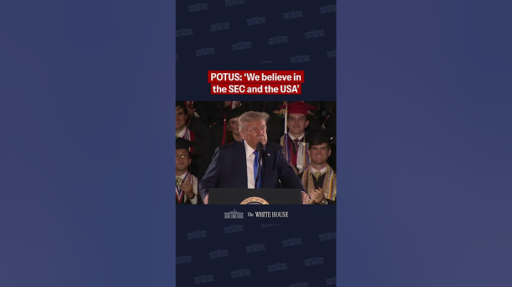 President Trump at the University of Alabama: "We believe in the SEC and the USA"