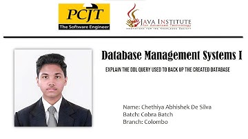 Java Institute For Advanced Technology | DBMS Question Sets Discussion | Question Set 49