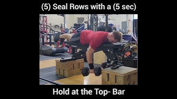 (5) Seal Rows with a (5 sec) Hold at the Top- DB / Elevated Bench