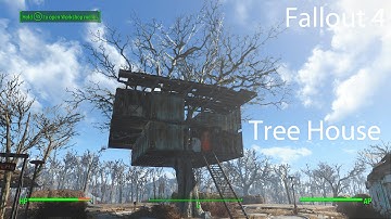 Fallout 4: Settlement Treehouse Tour + Speed Build