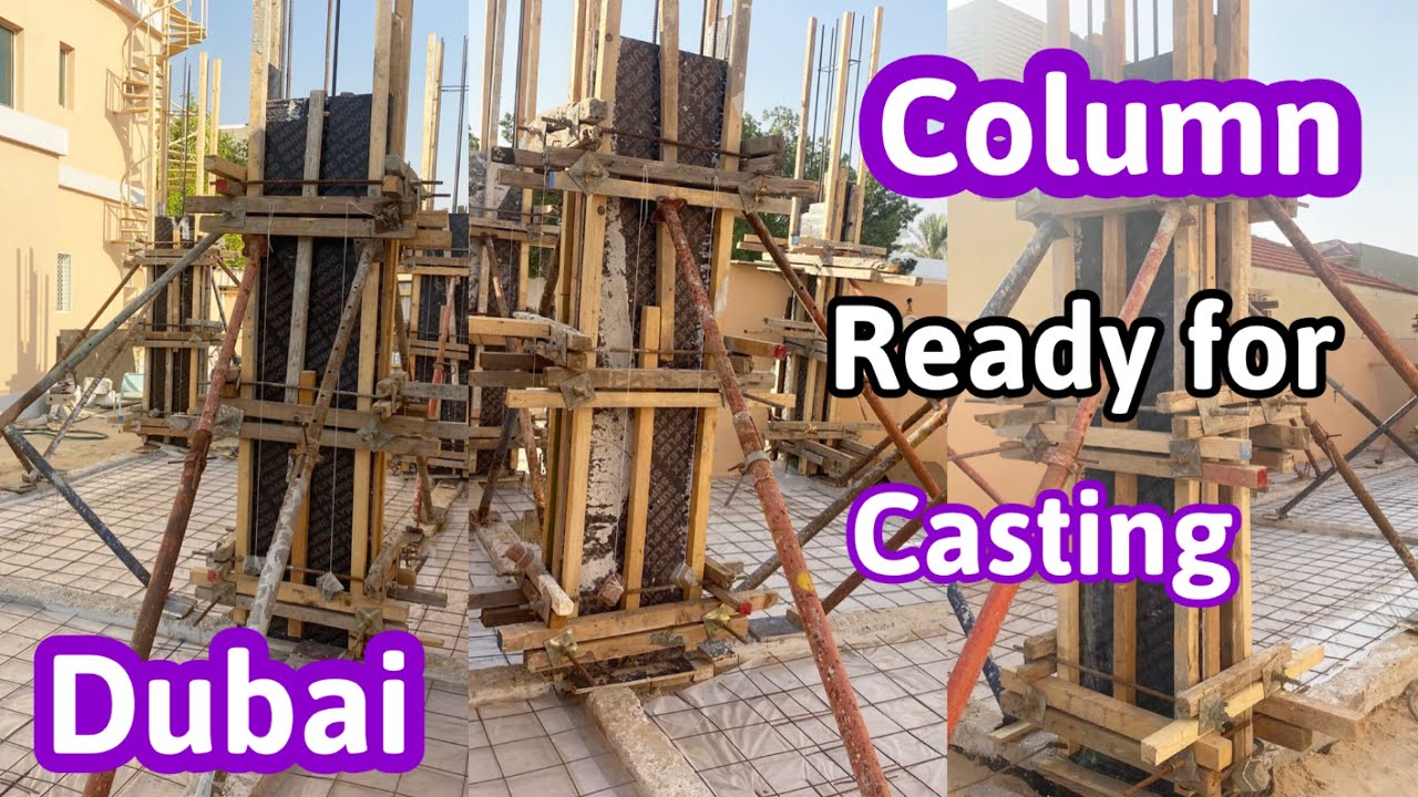 Pro Column Work Step:31/Column Work Complete/Footing Column Ready For Concret Dubai ...