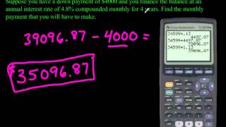How to Find the Monthly Payment using the TVM Solver on a Graphing Calculator