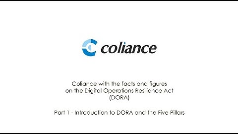 Introduction to DORA | Part 1 | Coliance UK