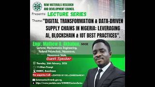 RAW MATERIAL LECTURE SERIES 15