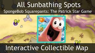 The Patrick Star Game SpongeBob Squarepants - All Sunbathing Spots Squidward Quest - Interactive Map