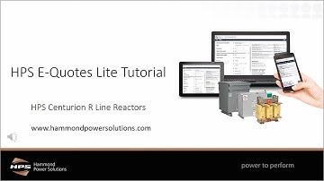 How to Configure Hammond Power HPS Centurion® R Line Reactors — Allied Electronics & Automation
