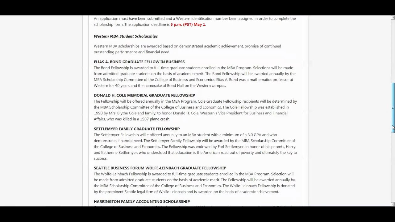 Western MBA Financial Aid Video