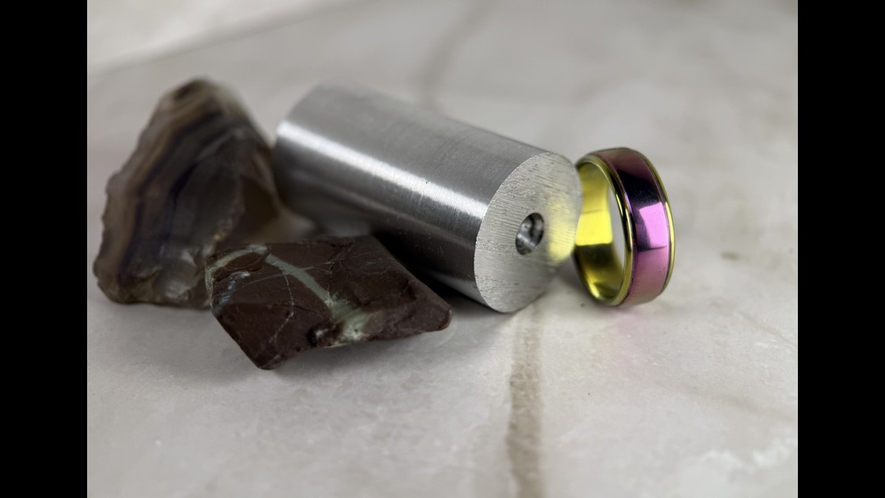 The making of Ring T500017 out of grade 5 titanium.